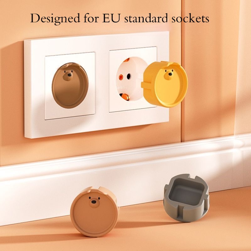 Outlet Cover Baby - Baby Safety Socket Covers 5Pcs Cartoon