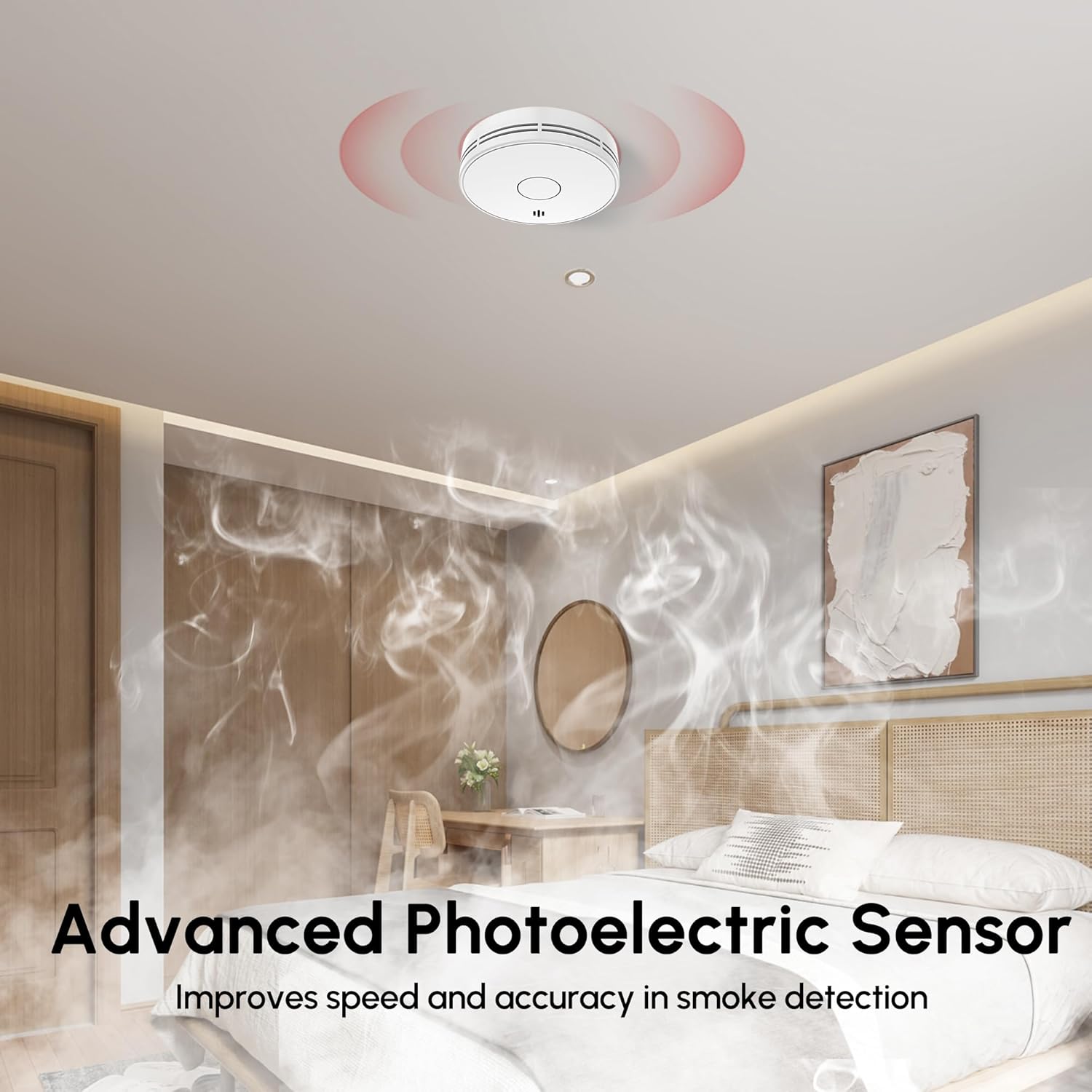 Smoke Alarm for Home, 10-Year  - Smoke Detector Interconnected review and price